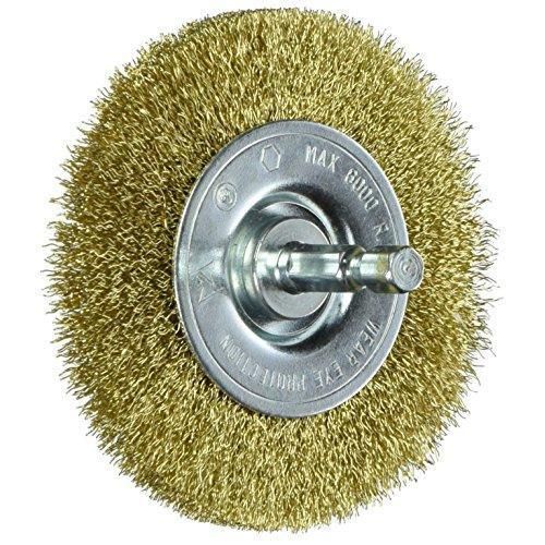 Vermont American 16792 3-Inch Fine Brass Wire Wheel Brush with 1/4-Inch Hex New