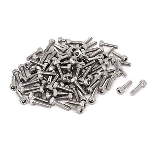 uxcell M2.5x10mm 0.45mm Pitch Bolts Hex Socket Cap Head Screws 100pcs