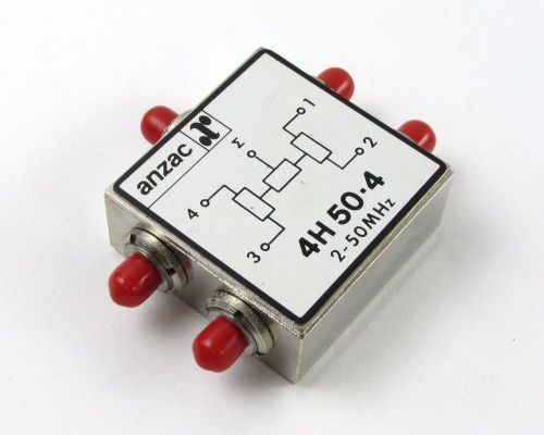 NEW Anzac 4H-50-4 Power Divider / Splitter - 4-Way, 2-50 MHz, SMA Female