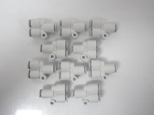 E KQ2U06-00 EKQ2U0600 push in fitting Y 6mm tube X 6mm tube LOT OF 10PCS *NEW*