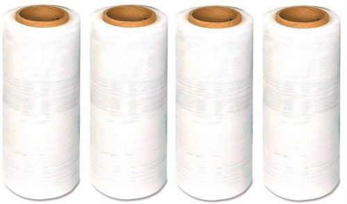 4 Rolls CLEAR Stretch Film Plastic Pallet Wrap 18&#034; Wide x 1500 Ft. 80 Gauge