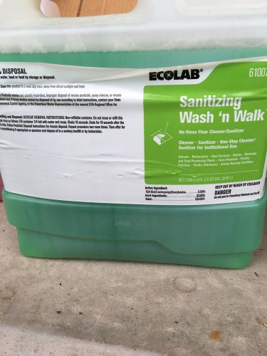 Ecolab Sanitizing Wash &#039;N Walk No-Rinse Floor Cleaner/ Sanitizer 2.5 Gallon
