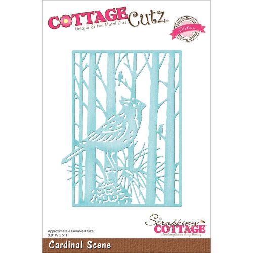 &#034;CottageCutz Elites Die -Cardinal Scene 3.8&#034;&#034;X5&#034;&#034;&#034;