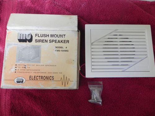 FLUSH MOUNT SIREN SPEAKER FMS-100MG MG ELECTRONICS 15 watt