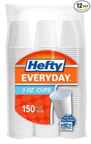 Hefty White Bathroom Cups, 3 Oz, 1,800 Cups (12 Count)