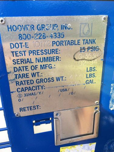 330 gallon plastic portable tote tank for sale