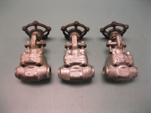 Lot (3) 3/8&#034; Hancock 800# FS Socket Weld Gate Valve 950W NEW E18 (2105)