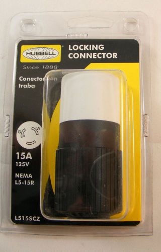 HUBBELL Locking Connector 15A 125V NEMA L5-15R Model L515SCZ