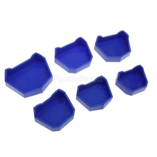 6pcs dental lab plaster model base former molds tray dentist tool blue for sale