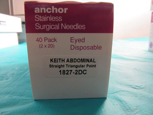 Anchor stainless surgical needles keith abdominal 1827-2dc for sale