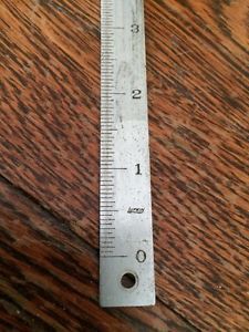 Vintage Lufkin 60&#034; STEEL RULE - SCALE 20th Graduations Rare And Nice! Starrett