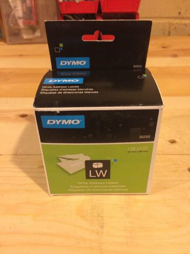 NIB Dymo LW 30252 Address Labels 1 1/8&#034; X 3 1/2&#034; - White - 2 Rolls of 350