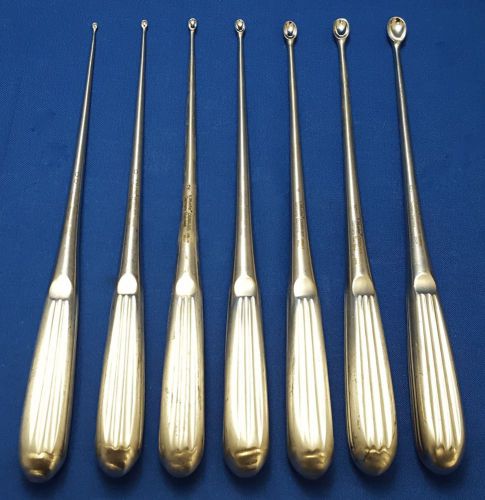 V. Mueller Brun Bone Curette Set of 7 Reference: OS 993-002 to OS 993-009