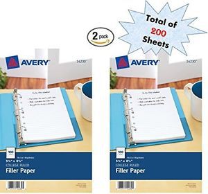 Avery Mini Filler Paper, 5.5 x 8.5 Inches, 200 Sheets (14230)