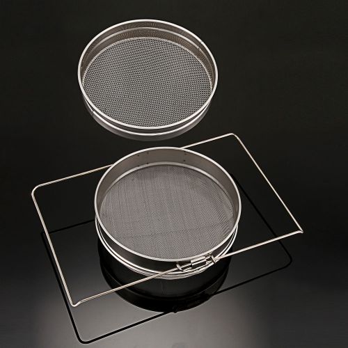 Double Honey Sieve Strainer Filter Net Stainless Steel Beekeeping Beekeeper Tool