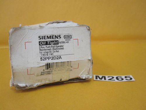 SIEMENS, 52PP2D2A, PUSHBUTTON,MTD,RED,1 3/4&#034;MTL ILL,2POS