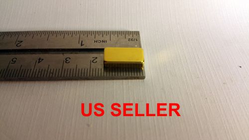 x2 N40 Gold Plated 15x8x3mm Neodymium Rare-Earth Block Magnets