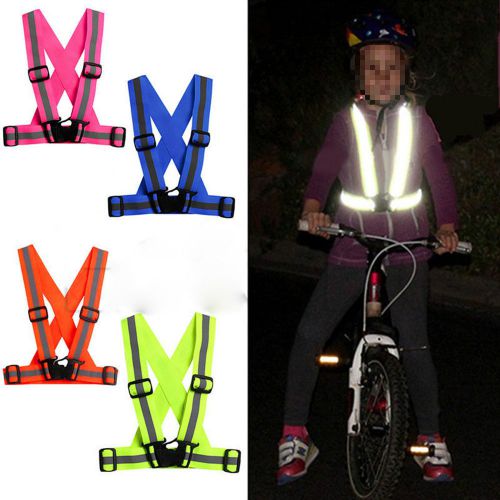 Kids Adjustable Safety Security Visibility Reflective Vest Gear Stripes Jackets