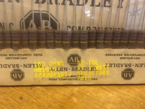 allen bradley resistors 5% 2 watt RC42GF161J 160 ohm ohms lot 225