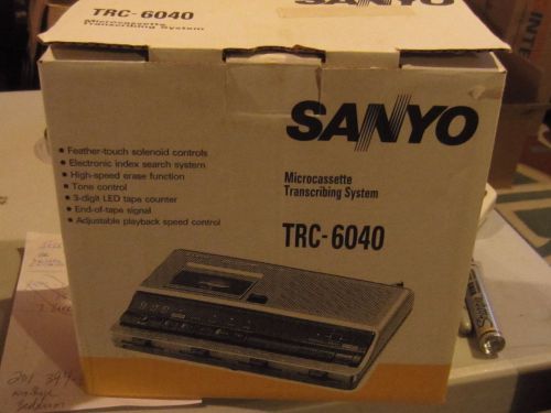 *NEW* Sanyo TRC-6040 Microcassette Transcribing System