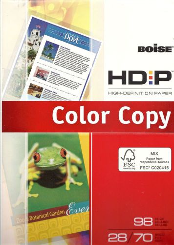 Boise hd:p color copy paper, 98 bright, 500 sheets/ream, 8 1/2&#034; x 14&#034;, 28 lb.new for sale