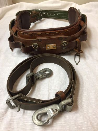 Good used tree pole climbing harness bashlin d24 belt lineman tools for sale