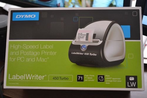 Dymo labelwriter 450 turbo thermal label printer (1752265), free shipping, new for sale