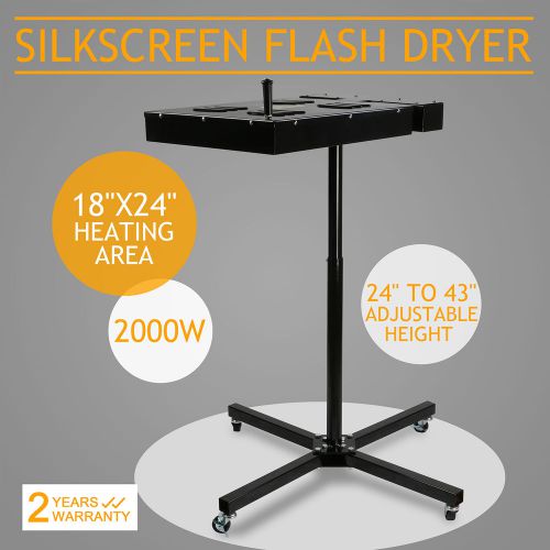 18&#034; x 24&#034; Flash Dryer Silkscreen Printing Adjustable Heavy Duty Plastisol Ink