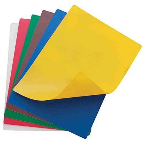 Winco CBF-1218, 12x18-Inch Flexible Cutting Mat, 6-Color Set