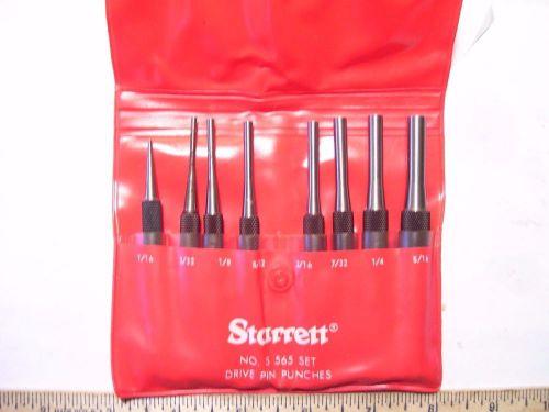 &#034;STARRETT&#034; 8PC 4&#034; Drive Pin Punch Set - Model: S565 SET Length: 4&#034;