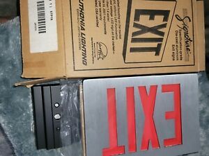 LITHONIA SIGNATURE DIE CAST ALUMINUM EMERGENCY L.E.D. EXIT SIGN 285418  NIB