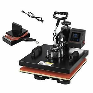 2 in 1 Heat Press Machine 15&#034;x 15&#034; LCD Display Heat Transfer 15x15 inch 2 in 1