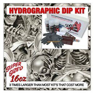 Hydrographic dip kit See No Evil Extreme Skulls hydro dip dipping 16oz