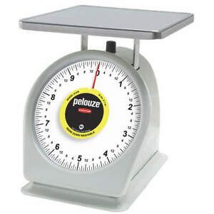 RUBBERMAID COMMERCIAL PRODUCTS FG810W Dial Scale,Metal,10 lb Weight Cap.,White