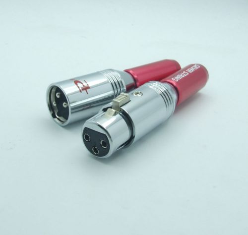 2 set high quality 3-pin xlr female socket plug for power mic microphones for sale