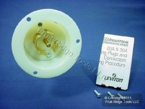 Leviton L23-30 Locking Flanged Inlet L23-30P Plug 30A 347/600V 3?Y 2835