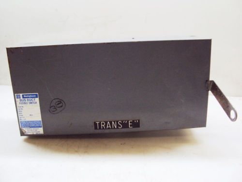Westinghouse 100 amp bus duct fusible switch itap-363 w/o fuses, 600 vac (used) for sale