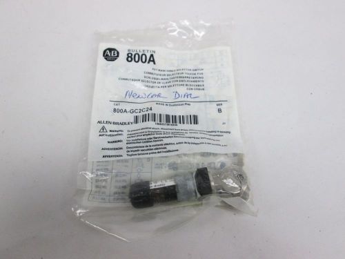 NEW ALLEN BRADLEY 800A-GC2C24 KEY OPERATED SELECTOR SWITCH SER B D300774