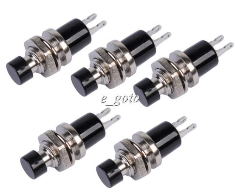 5pcs Lockless Momentary ON/OFF Push button Black Mini Switch