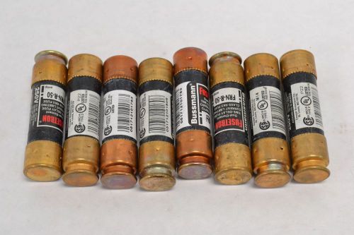 Lot 8 new bussmann assorted frn-r-50 frn-r-40 fuse 40a 50a amp 250vac b271848 for sale