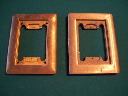 TWO - STEEL CITY T &amp; B #P64 CP - BRASS CARPET FLOOR BOX PLATE