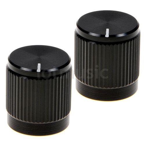 2 pcs aluminium alloy ?15x16mm 18t insert type knobs black for sale