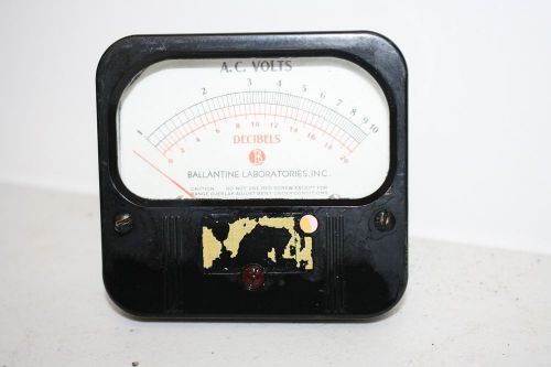 WESTON BALLANTINE LABS VINTAGE 4&#034; AC VOLTS / DECIBELS METER - NICE!