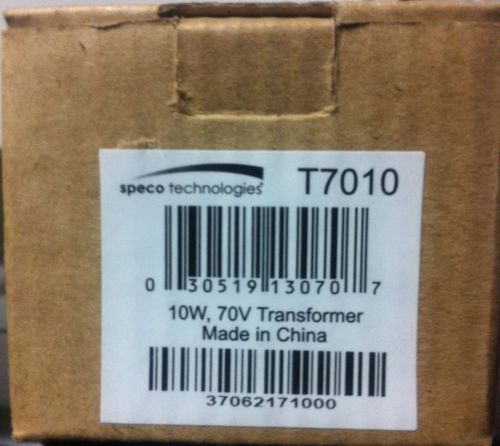 Brand New Speco T7010 70V Line Transformer, 10, 5, 2.5, 1.25, and 0.625 watt tap