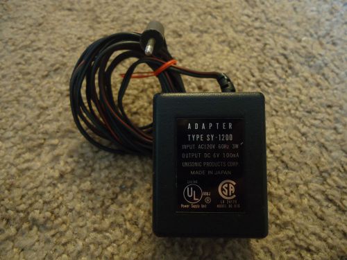 UL AC Adaptor 6 VDC Unisonic SY-1200 Model DC-610 Genuine