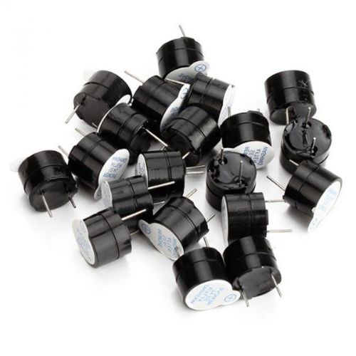 Black set of 20pcs 5V  Continuous Sound Piezo Buzzers Alarm New