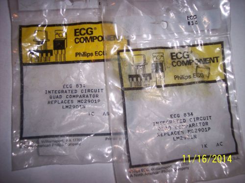 PHILLIPS ECG ECG834 14 pin IC Quad Comparator LM2901N