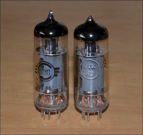 6P1P 6AQ5 EL90 Svetlana Tubes. Late 60&#039;s. Lot of 2