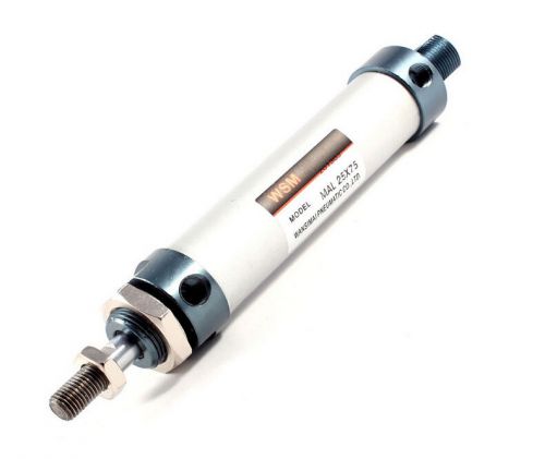 25mm Bore 75mm Stroke Aluminum Alloy Pneumatic Air Cylinder MAL25x75