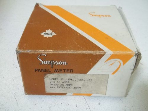 Simpson model 59 panel meter 0-150 *new in a box* for sale